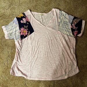 Kori White Cream Raglan Short Sleeve Boxy Tee